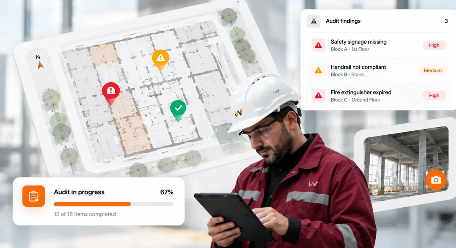 Compliance and quality audits in InspectWrk