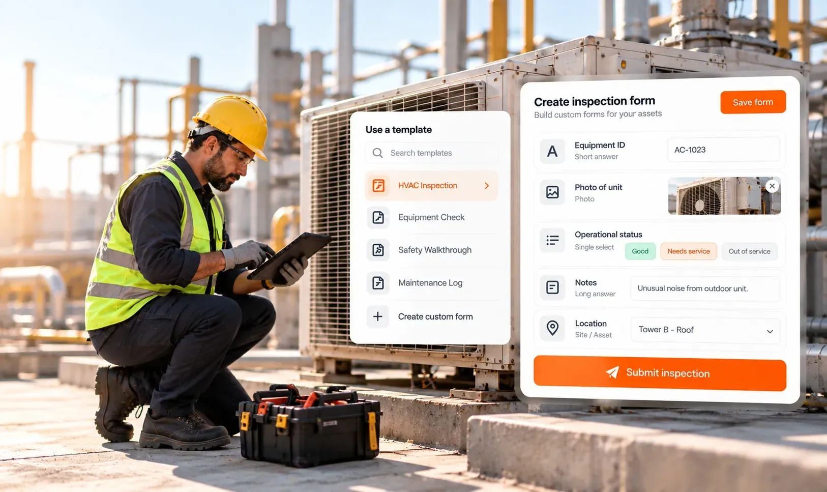 Maintenance and repair in InspectWrk